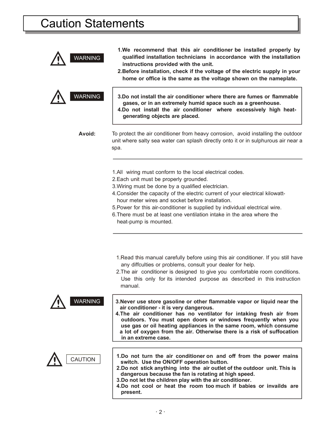 Hisense Group KFR 25GWE, KFR 3201GWE, KFR 33GWE, KFR 28GWE, KFR 2101GWE instruction manual 