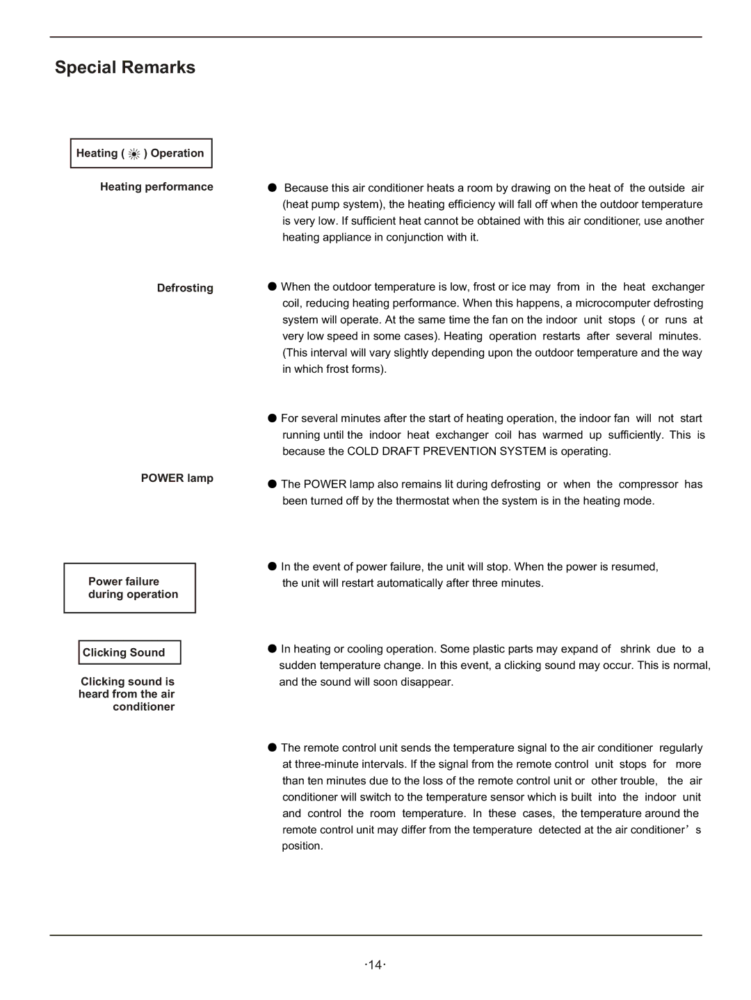 Hisense Group KFR-3208GW instruction manual Special Remarks 