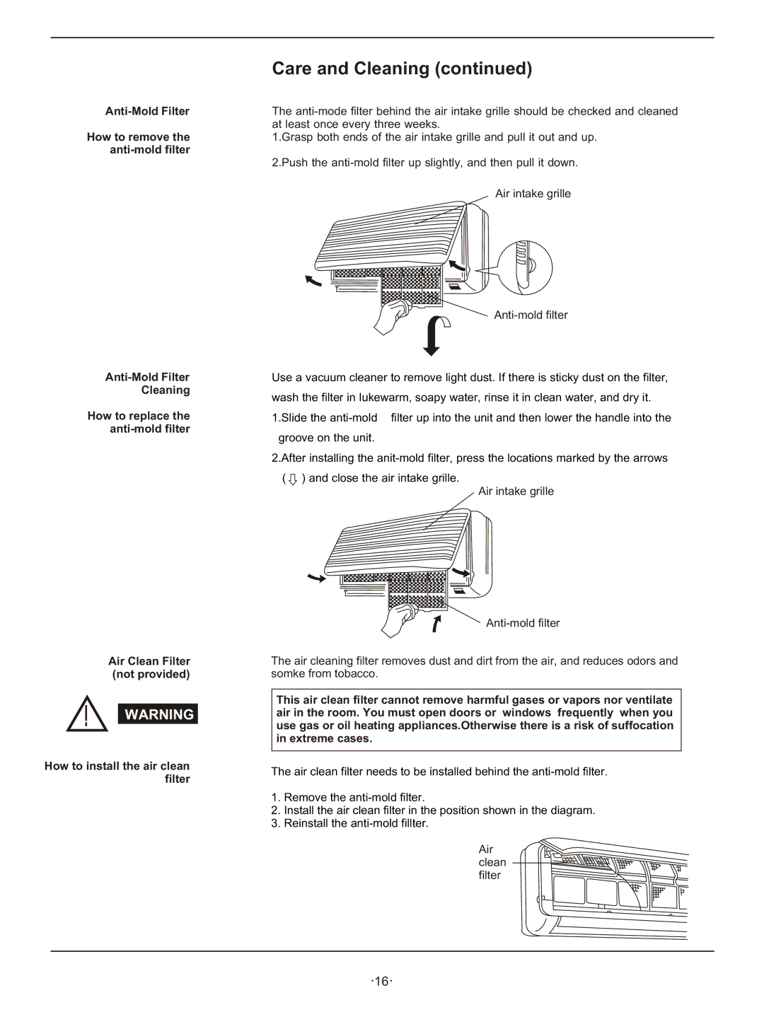 Hisense Group KFR-3208GW instruction manual Care and Cleaning 