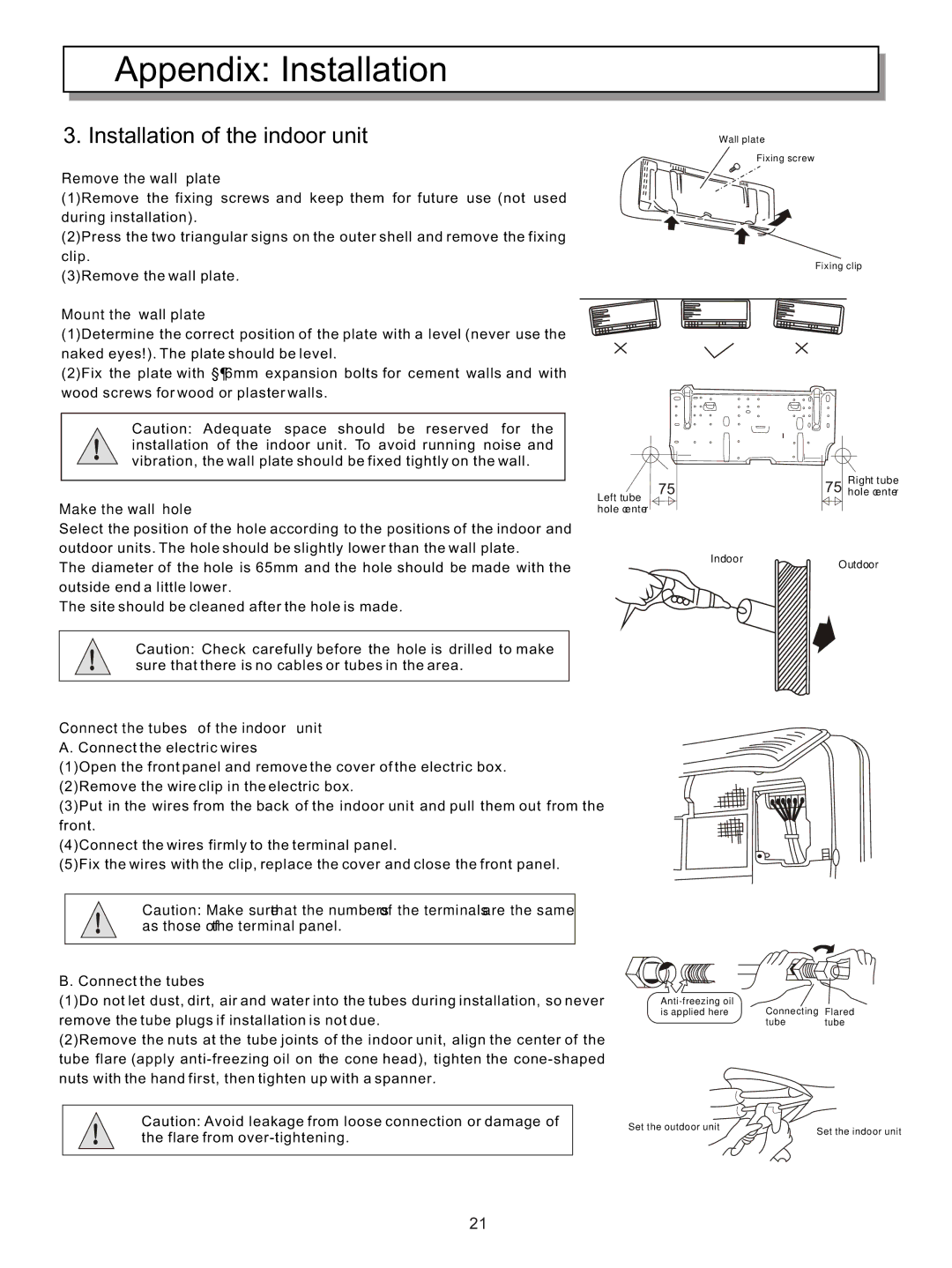 Hisense Group KFR-3208GW instruction manual Installation of the indoor unit 