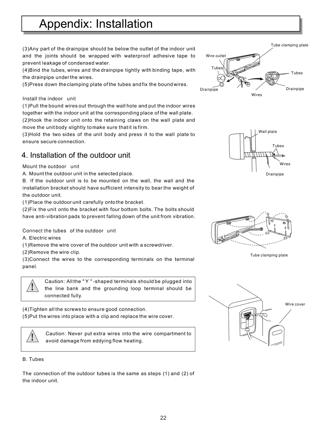 Hisense Group KFR-3208GW instruction manual Installation of the outdoor unit 