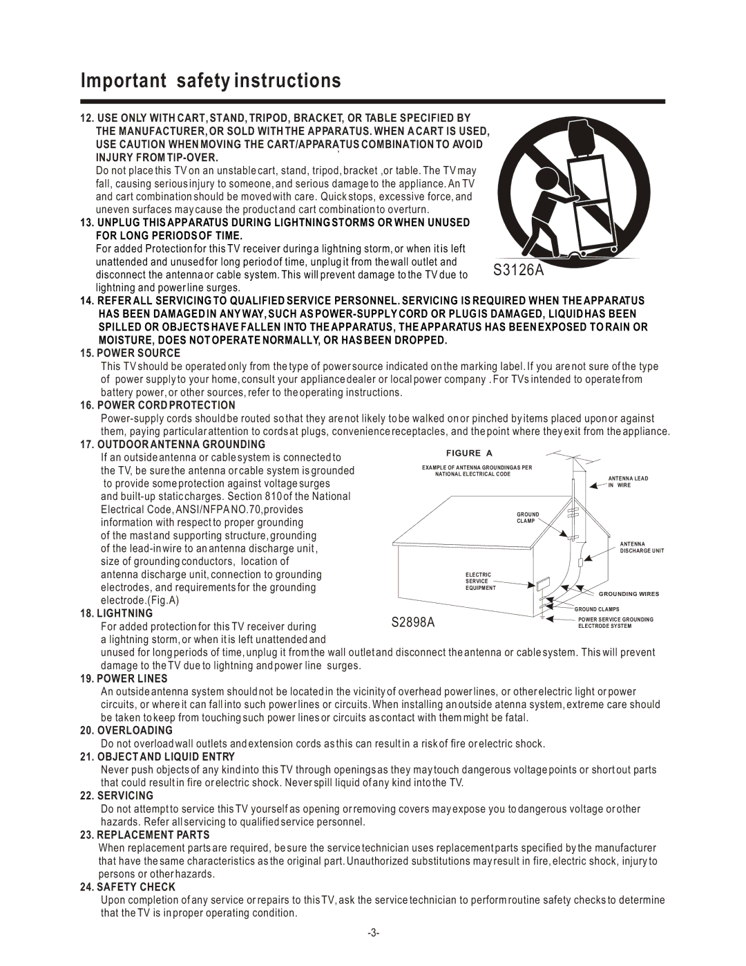 Hisense Group LCD1504US user manual S3126A, S2898A 