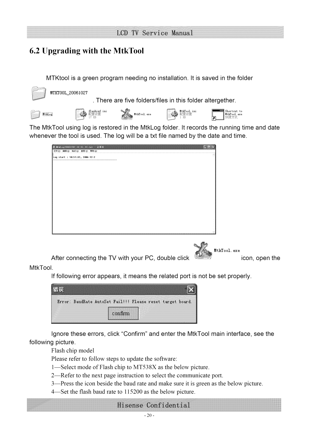 Hisense Group MT5380 service manual Upgrading with the MtkTool, There are five folders/files in this folder altergether 