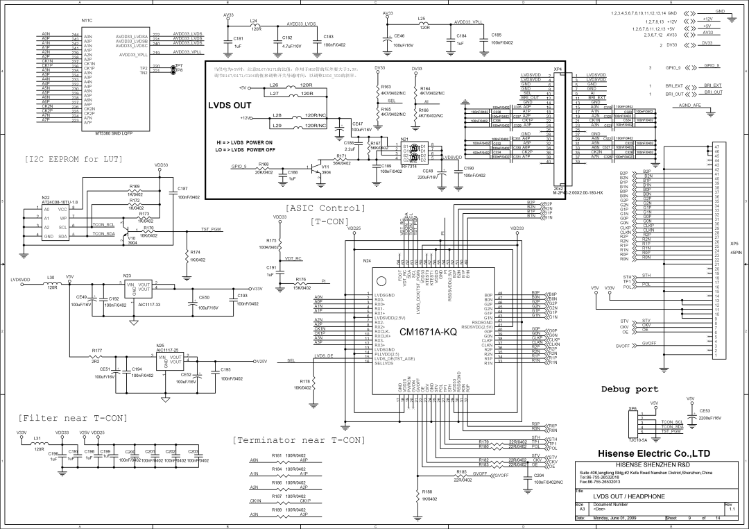 Hisense Group MT5380 service manual GPlO9 GPlO9, VIN Vout, LuFTlu LuF--lu 10002 100, 100nF100n2 