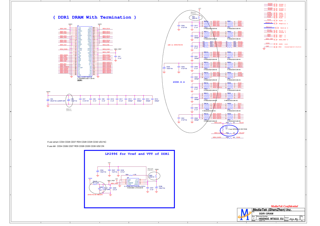 Hisense LCD32V86 RDQS0 RDQS1, Rcas# Rras#, MEMDQ0, RDQ0 Rcke MEMDQ1 RDQ1, MEMDQ2 RDQ2, MEMDQ3, MEMDQ15, MEMDQ4, MEMDQM0 