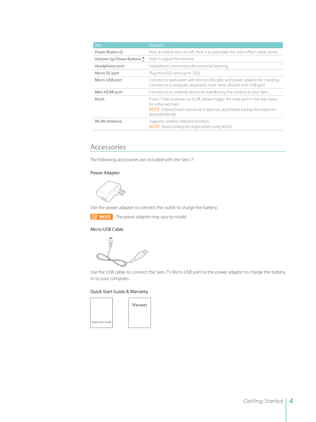 Hisense E270BSA, SERO7 user manual Accessories, Function 