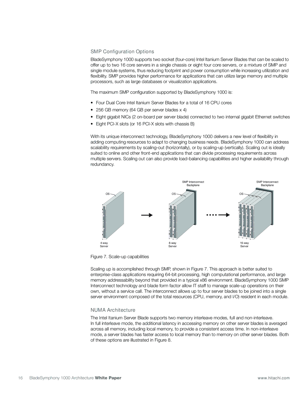 Hitachi 1000 manual SMP Configuration Options, Numa Architecture 