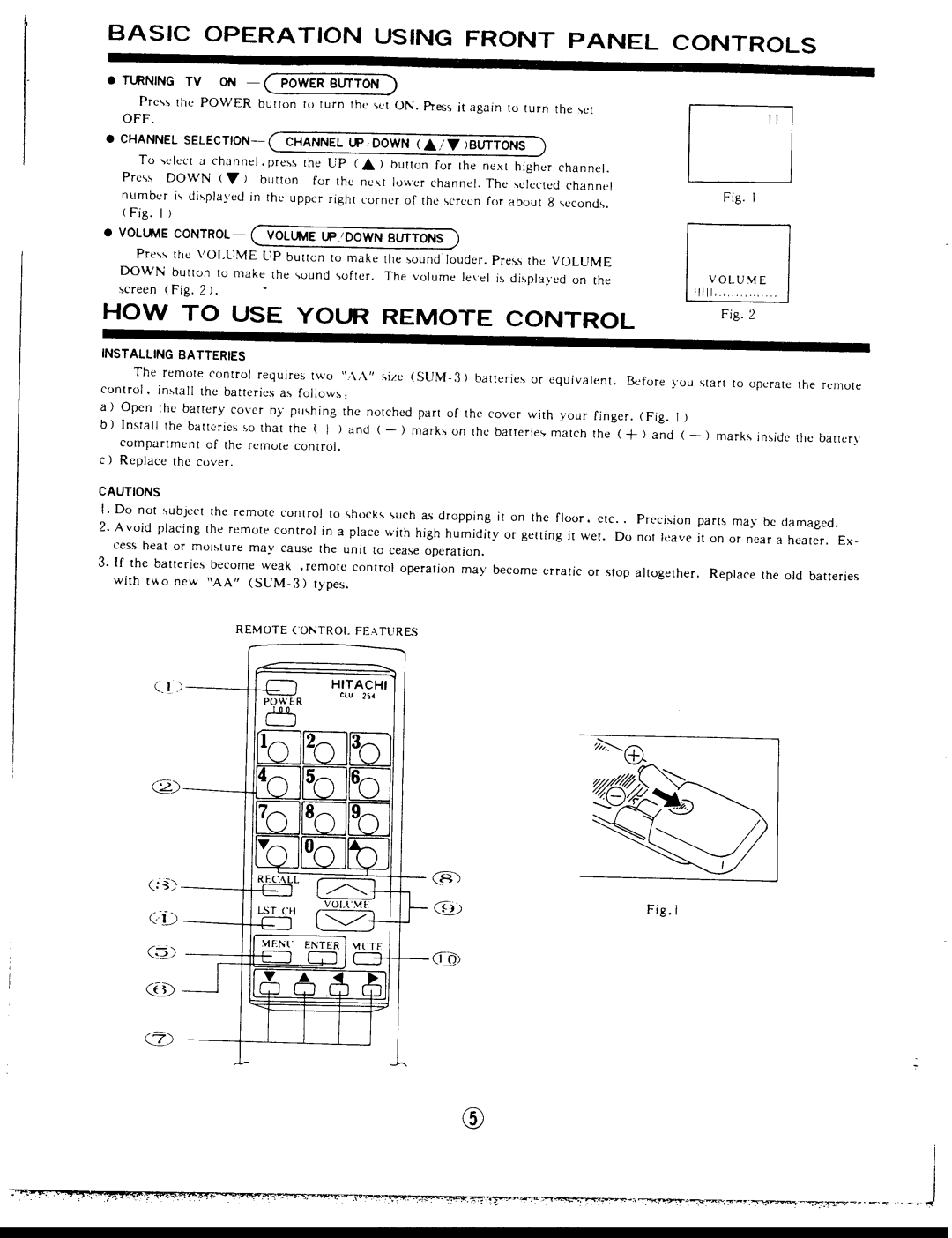 Hitachi 13GA1B manual 