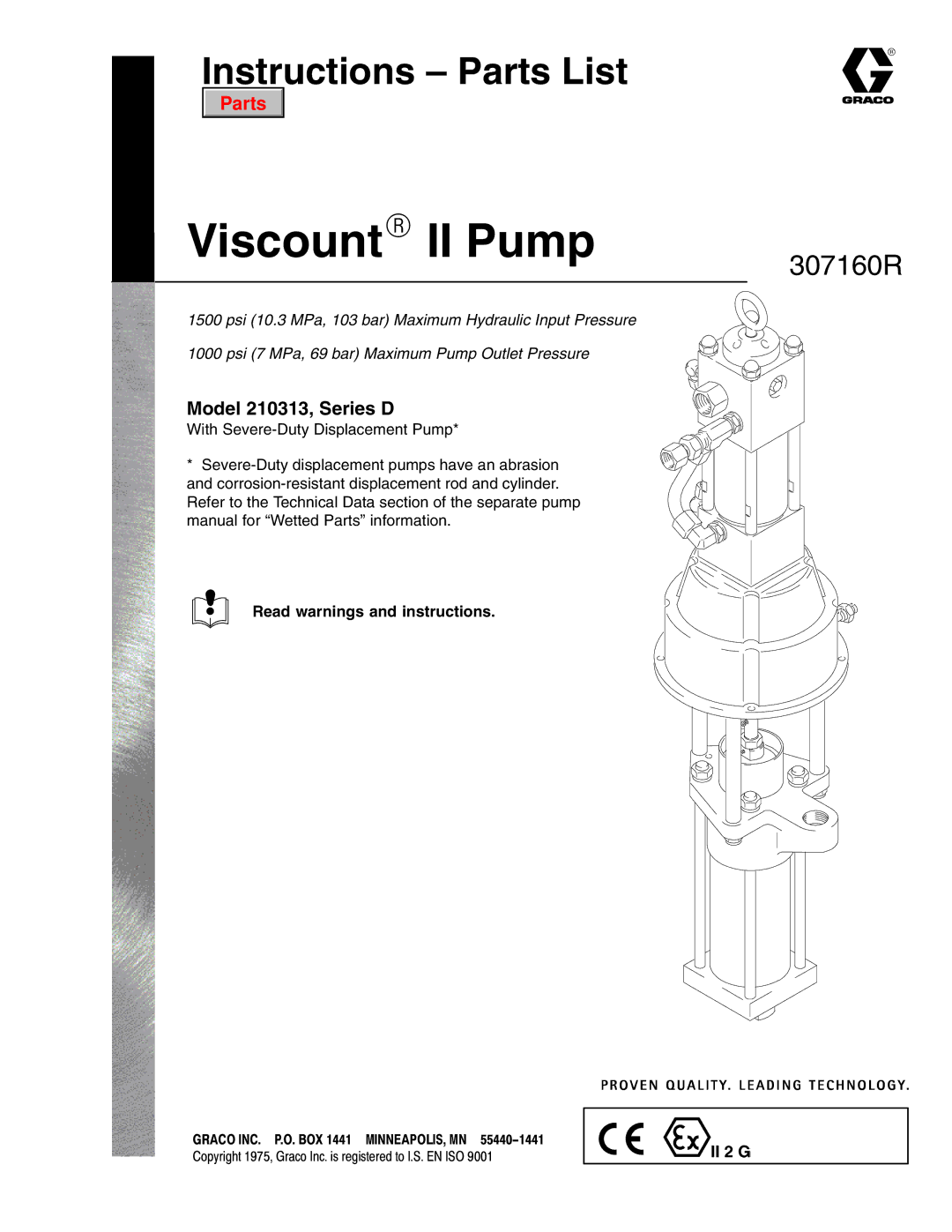 Hitachi manual Instructions Parts List, Model 210313, Series D 