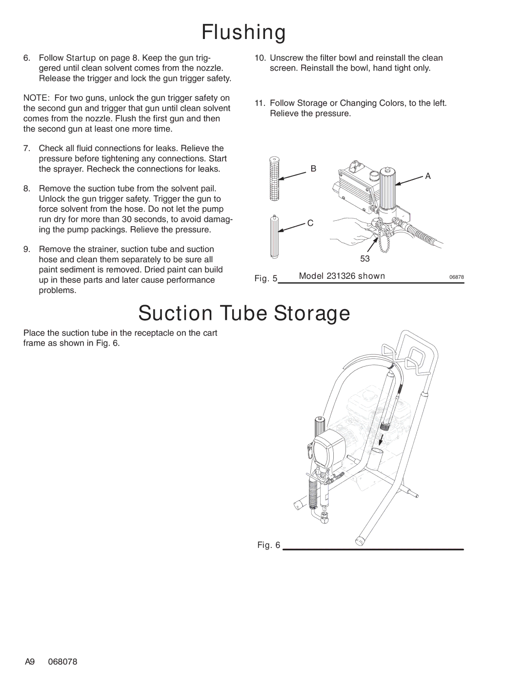 Hitachi 231327 manual Suction Tube Storage, Model 231326 shown 