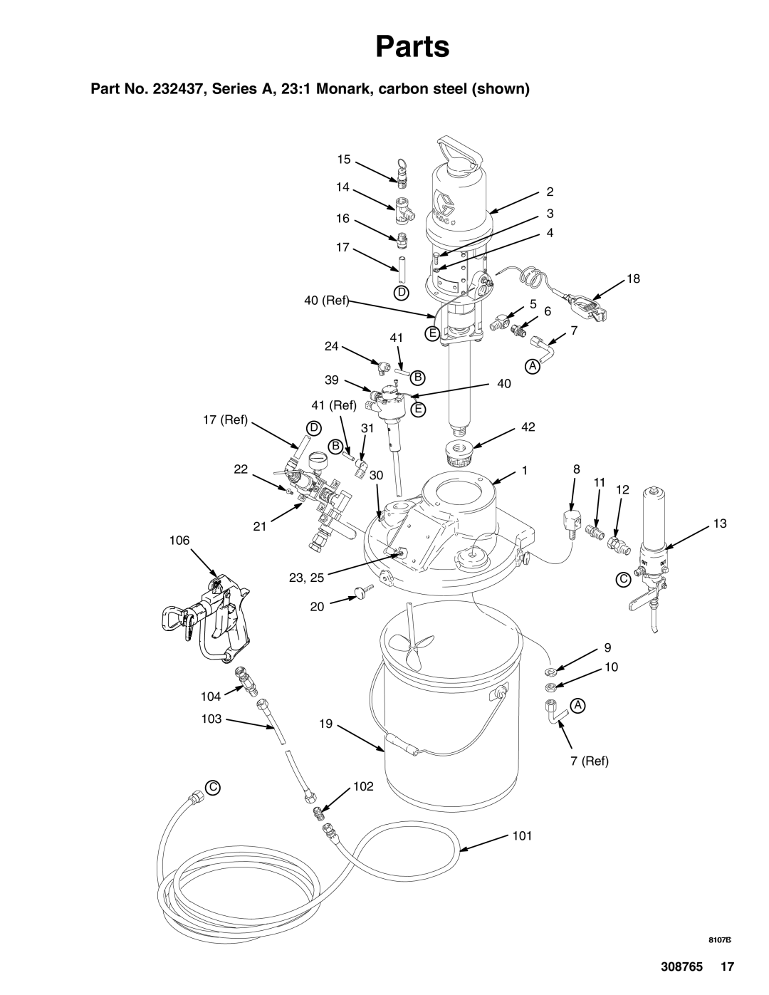 Hitachi 232437 important safety instructions Part No , Series A, 231 Monark, carbon steel shown 