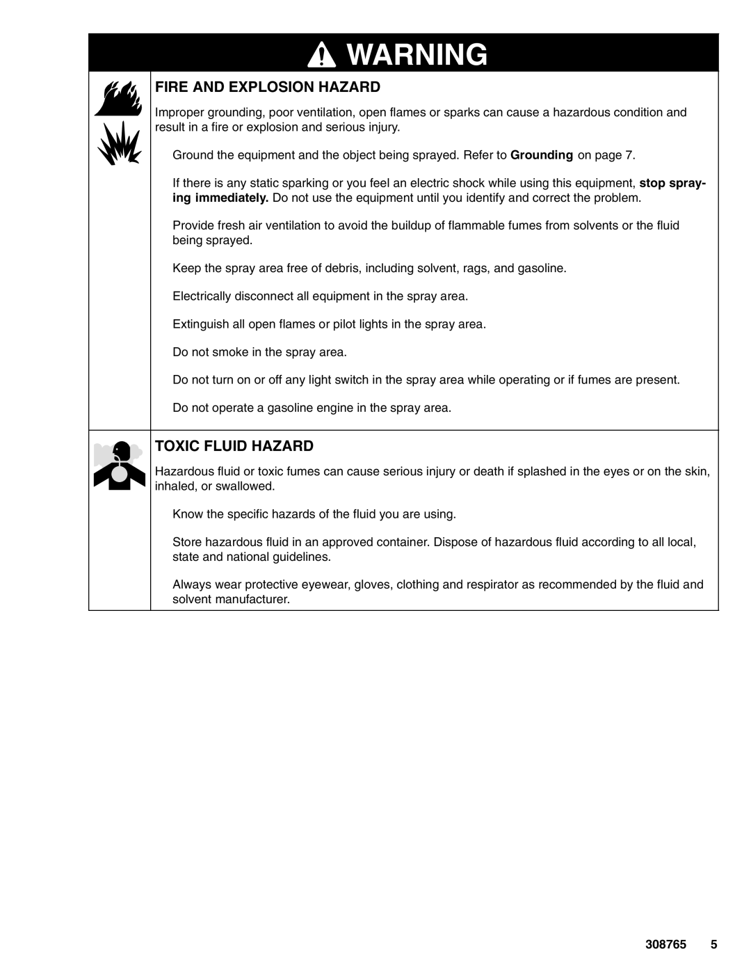 Hitachi 232437 important safety instructions Fire and Explosion Hazard 