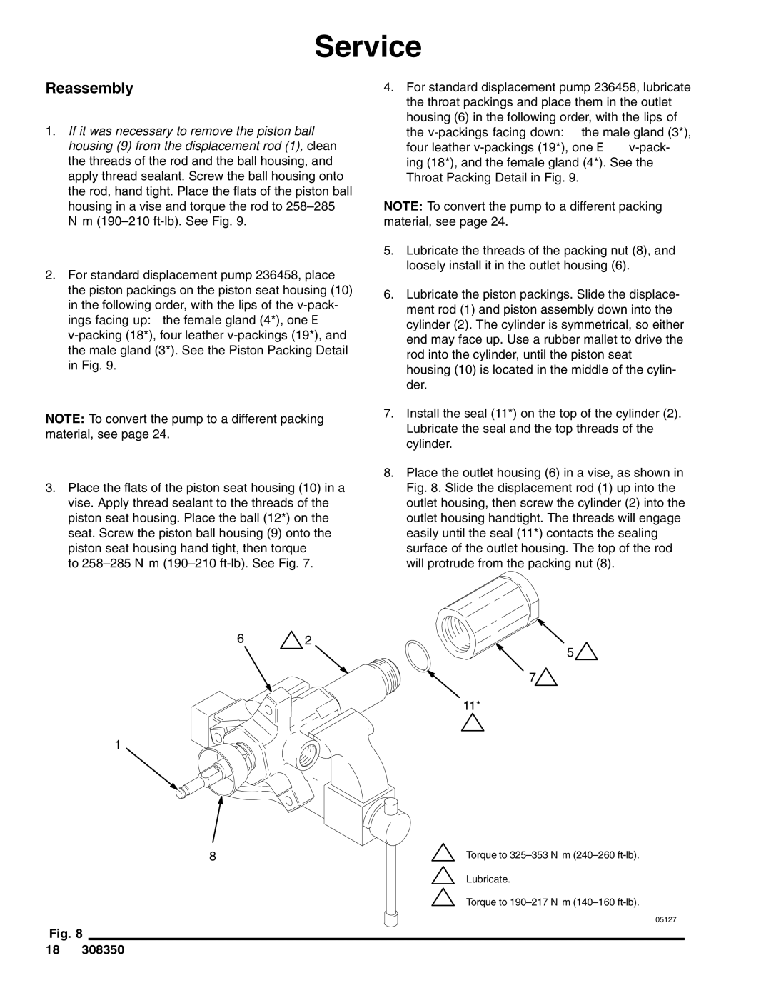 Hitachi 236464 manual Reassembly 