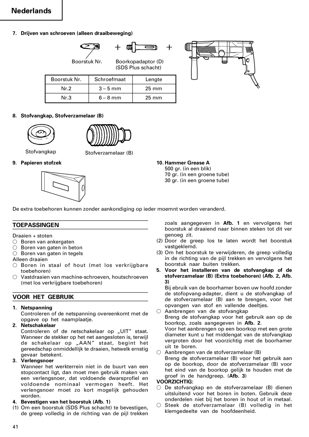 Hitachi 24PD manual Toepassingen, Voor HET Gebruik, Voorzichtig 