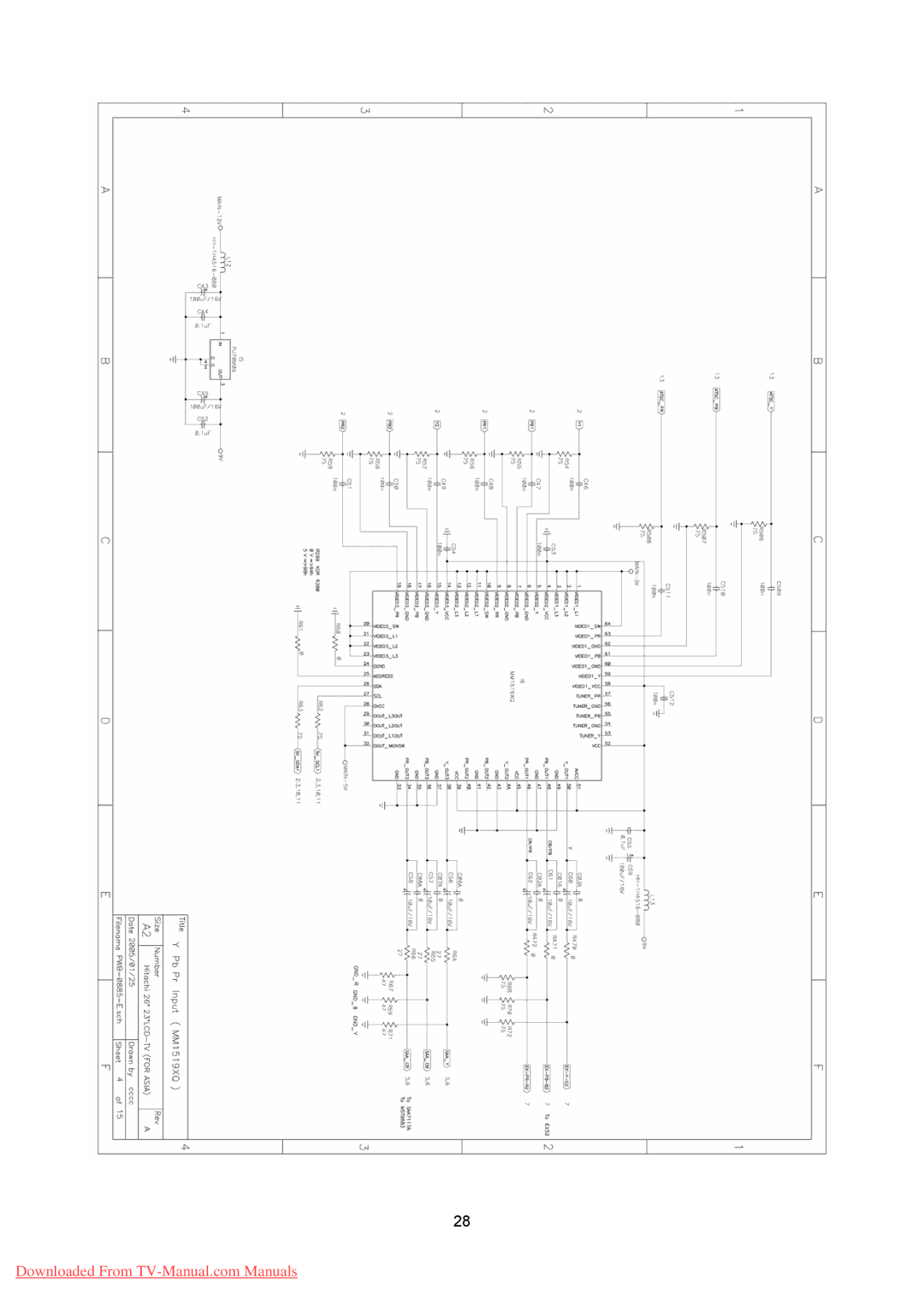 Hitachi 26LD8000TA specifications 