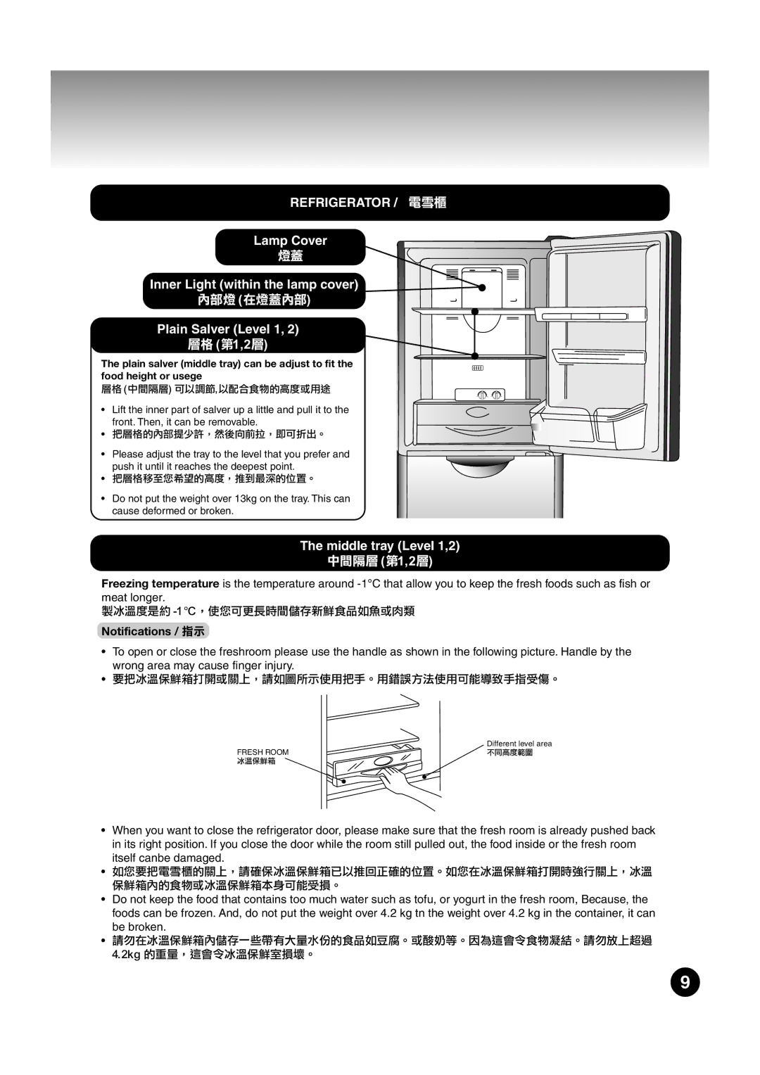 Hitachi 26SVND, 26SVH manual Refrigerator 