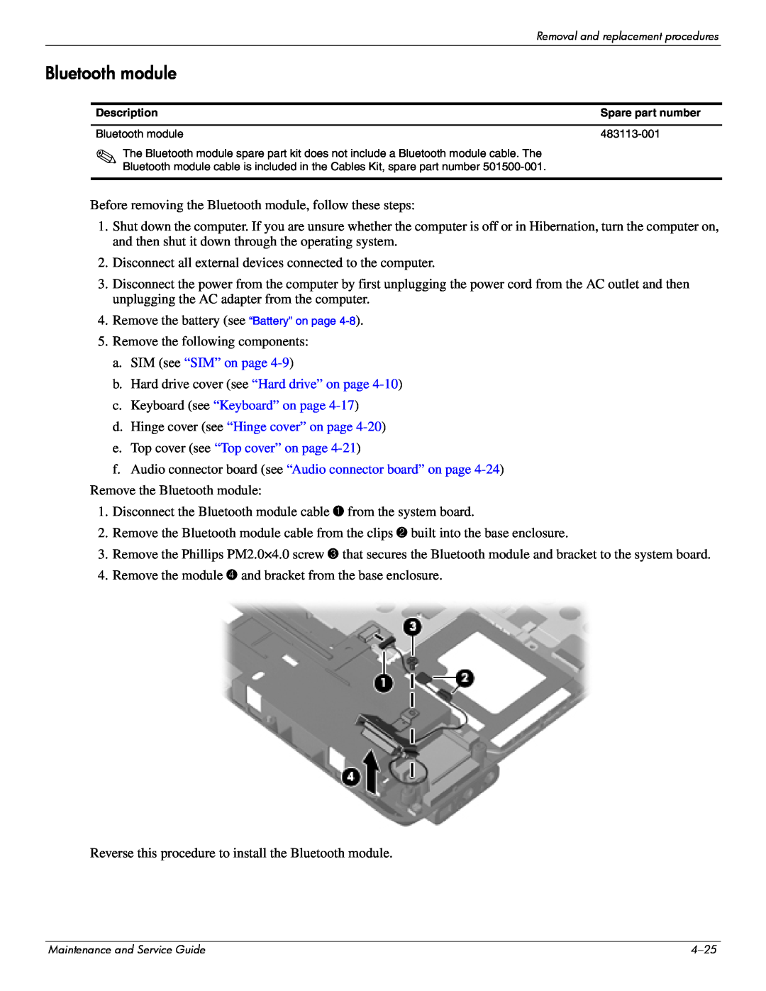Hitachi 2730P manual Bluetooth module, a.SIM see “SIM” on page, b.Hard drive cover see “Hard drive” on page 