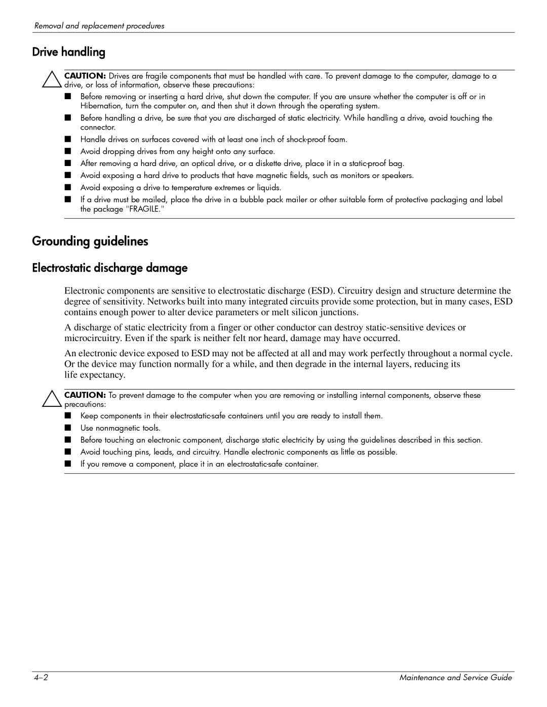 Hitachi 2730P manual Grounding guidelines, Drive handling 