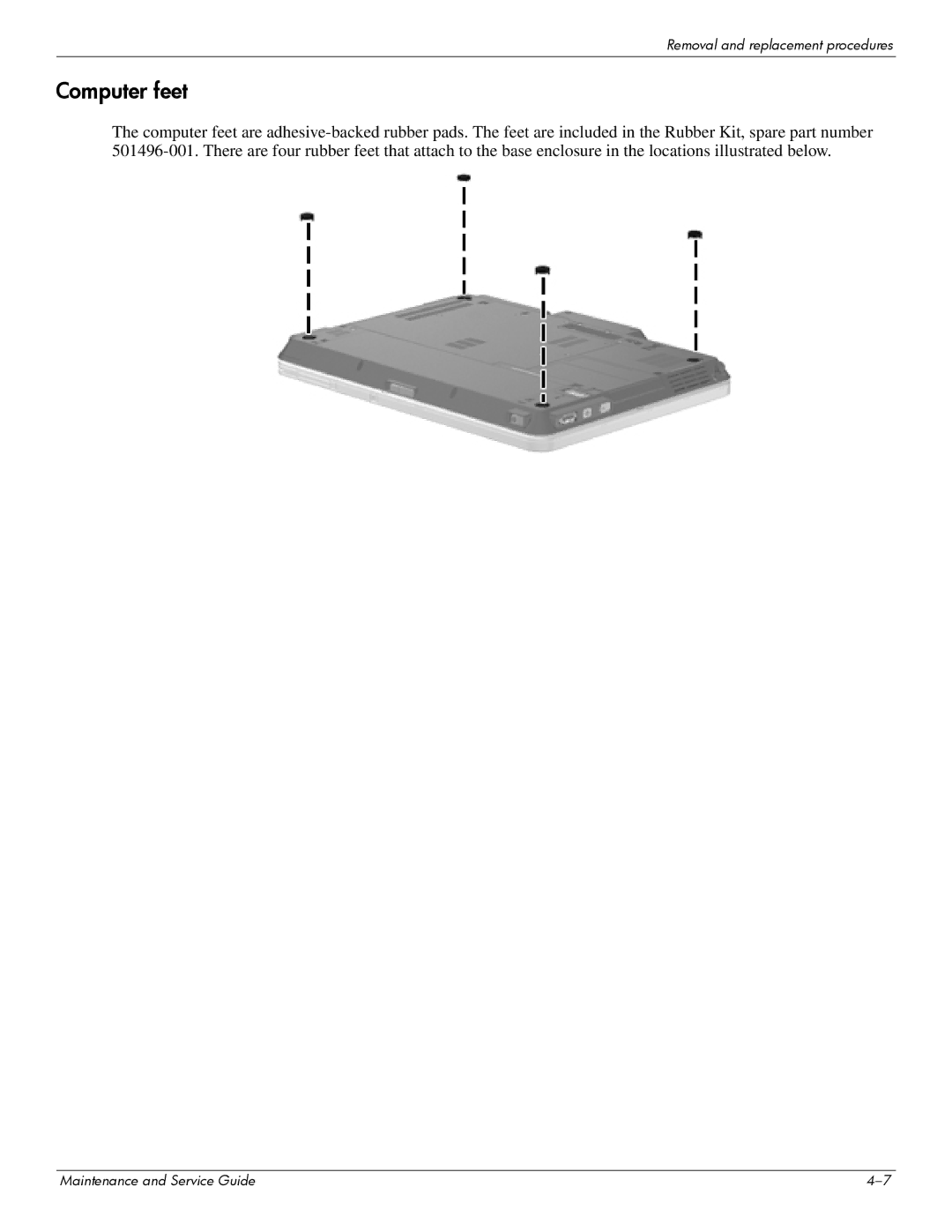 Hitachi 2730P manual Computer feet 