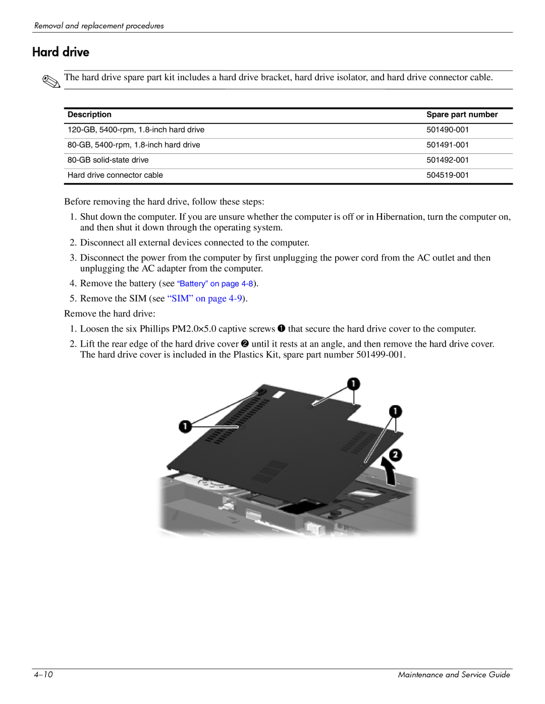 Hitachi 2730P manual Hard drive 