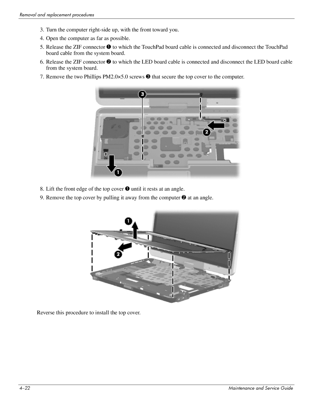 Hitachi 2730P manual Removal and replacement procedures 