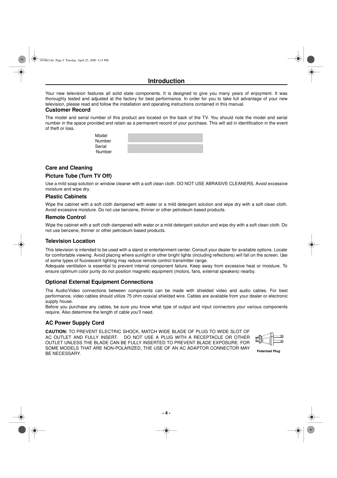 Hitachi 27UX01B manual Introduction 