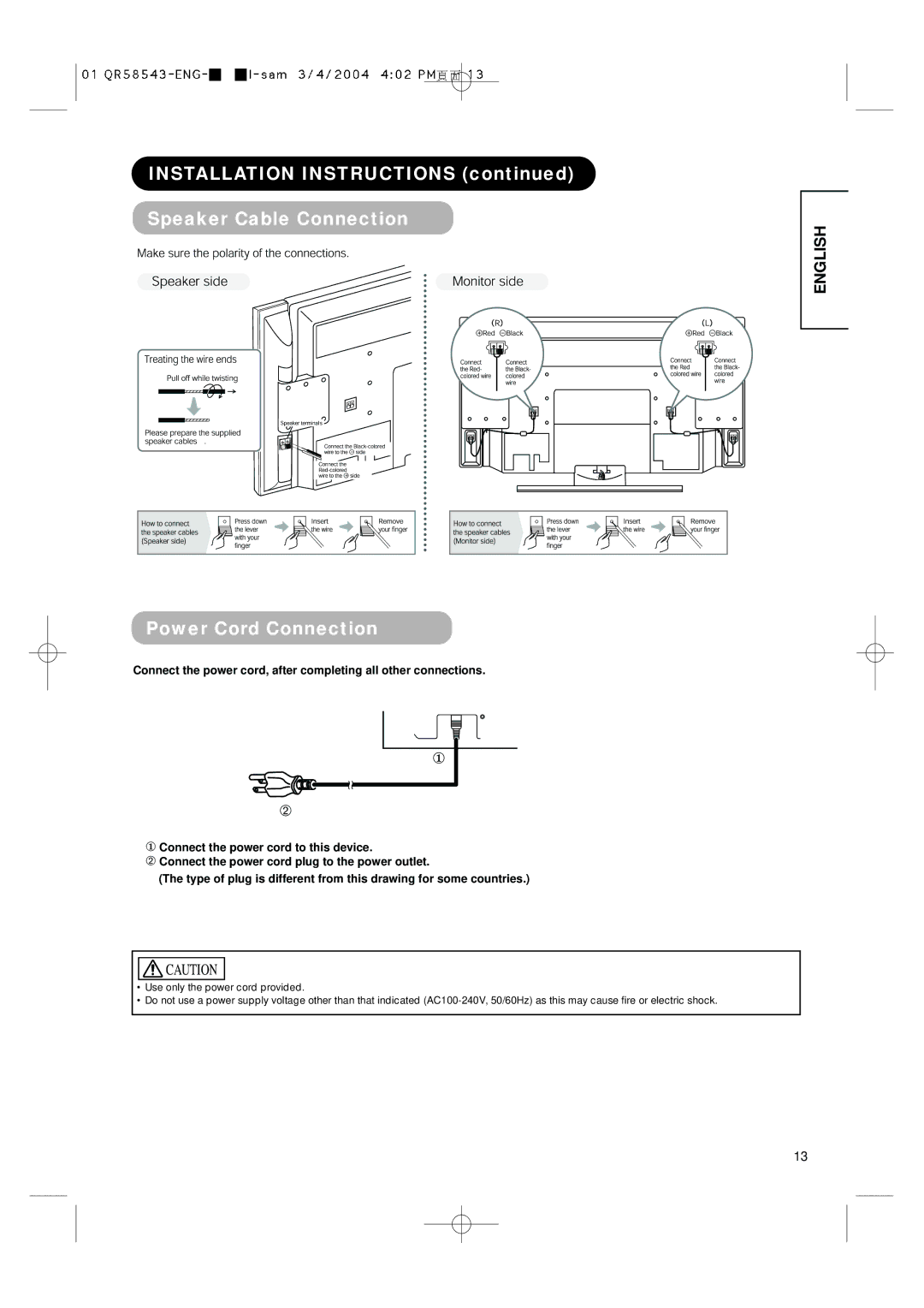 Hitachi 28LD5000TA user manual English 