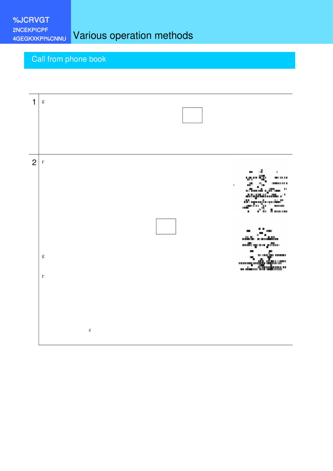 Hitachi 3000 user manual Various operation methods, Call from phone book 