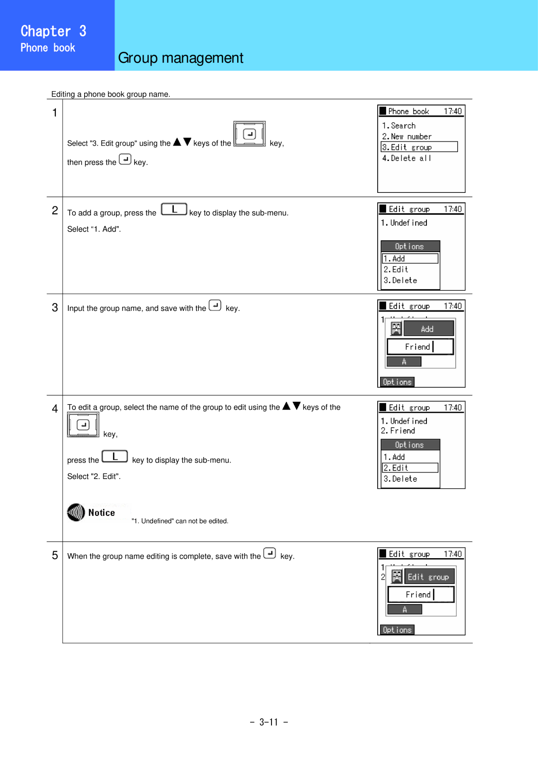 Hitachi 3000 user manual Group management 