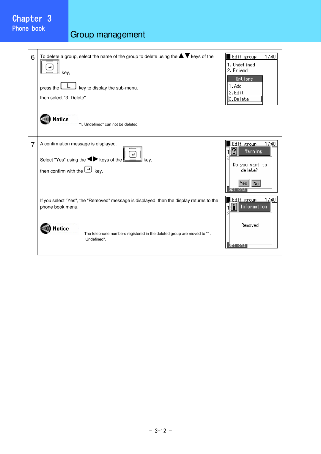 Hitachi 3000 user manual Group management 