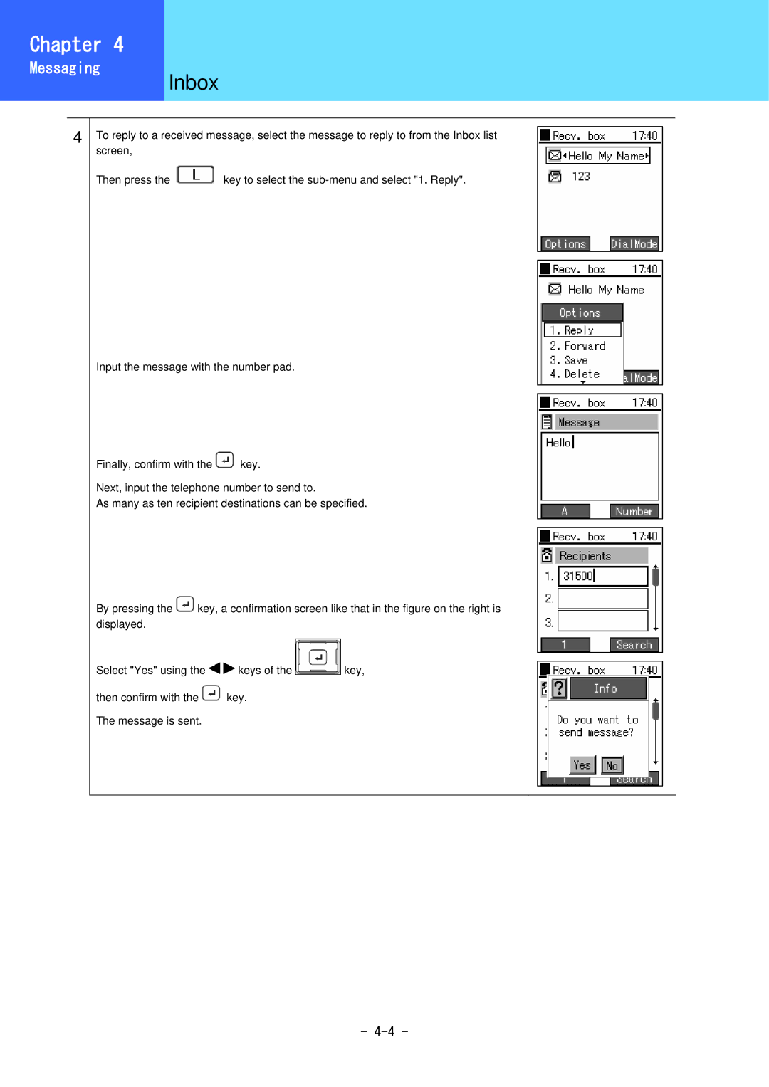 Hitachi 3000 user manual HowMessagingto Use Telephone Inbox 