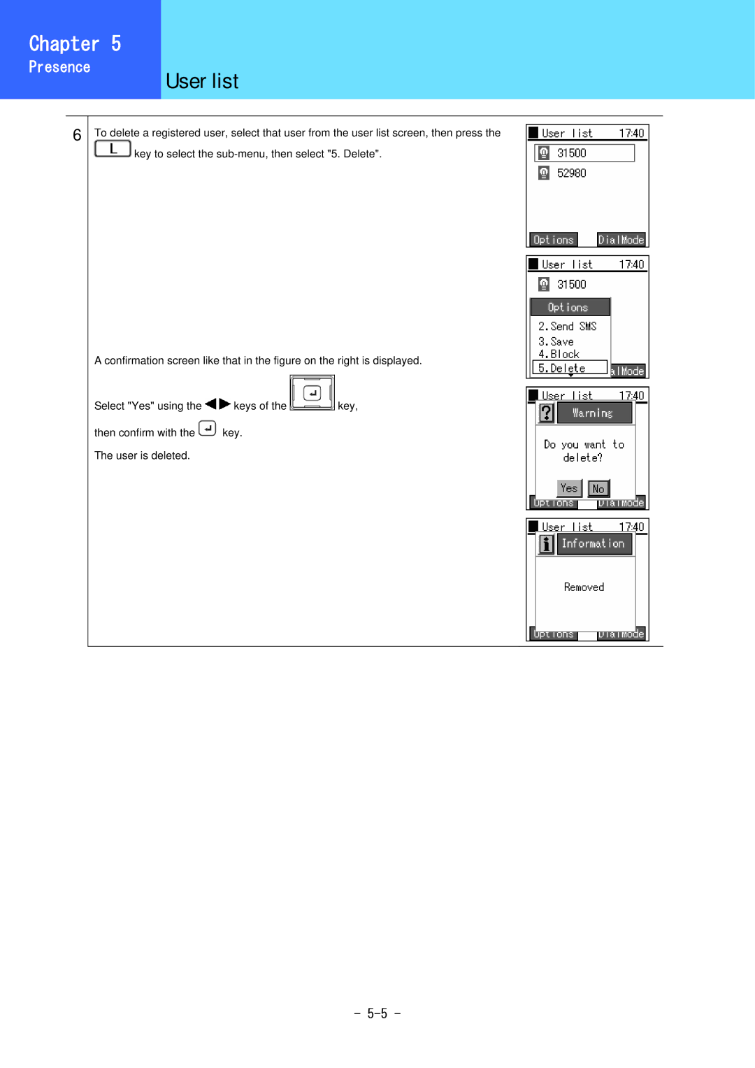 Hitachi 3000 user manual User list 