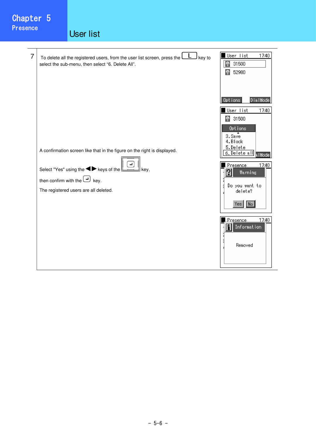 Hitachi 3000 user manual User list 