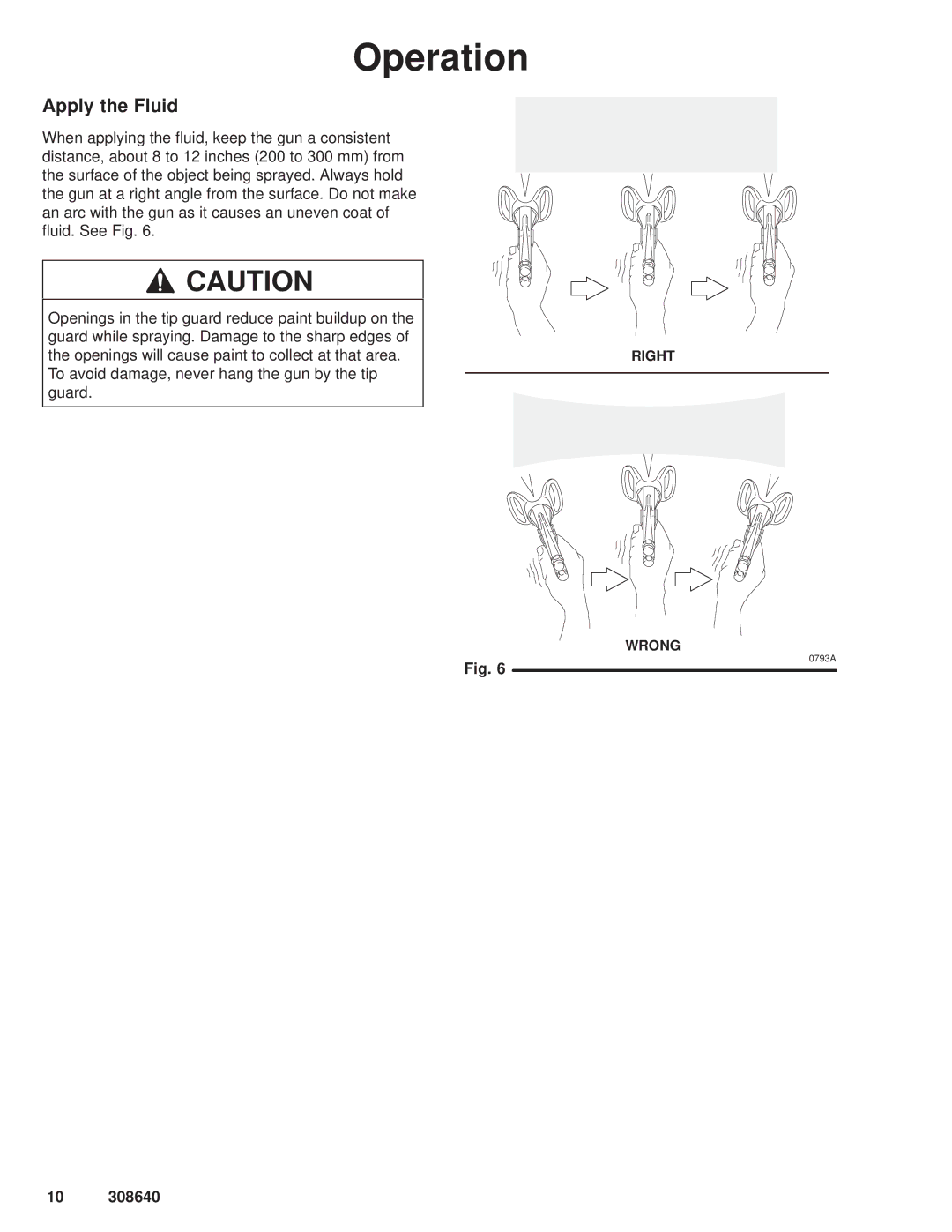 Hitachi 308640 manual Apply the Fluid 