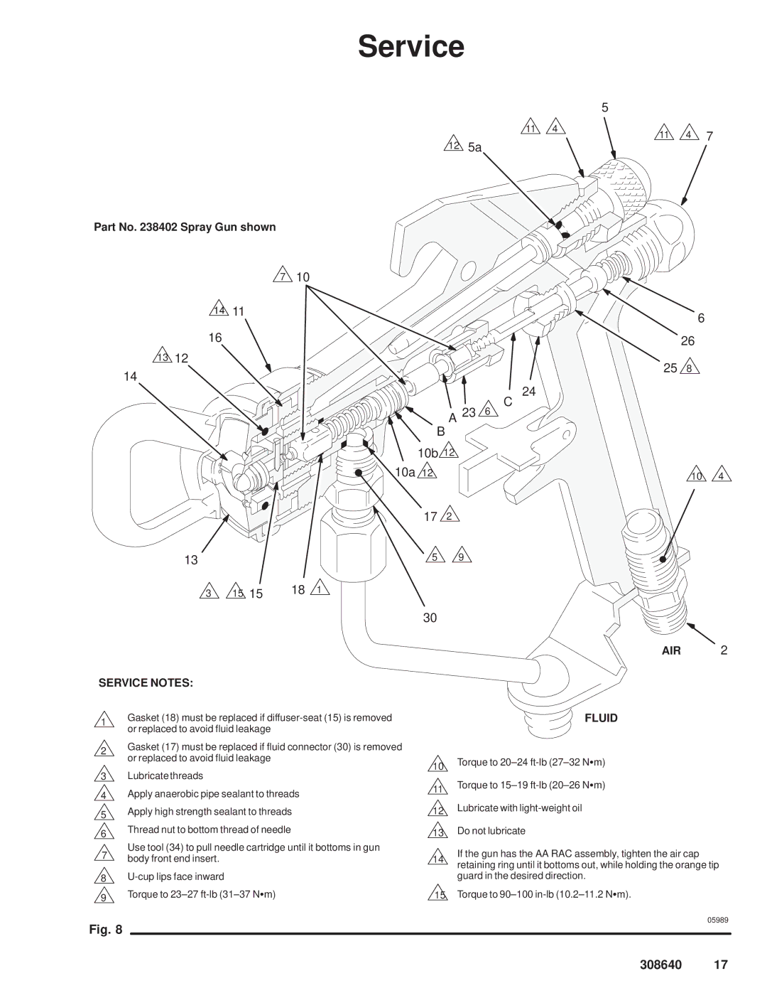 Hitachi 308640 manual 10b 10a, AIR Service Notes 