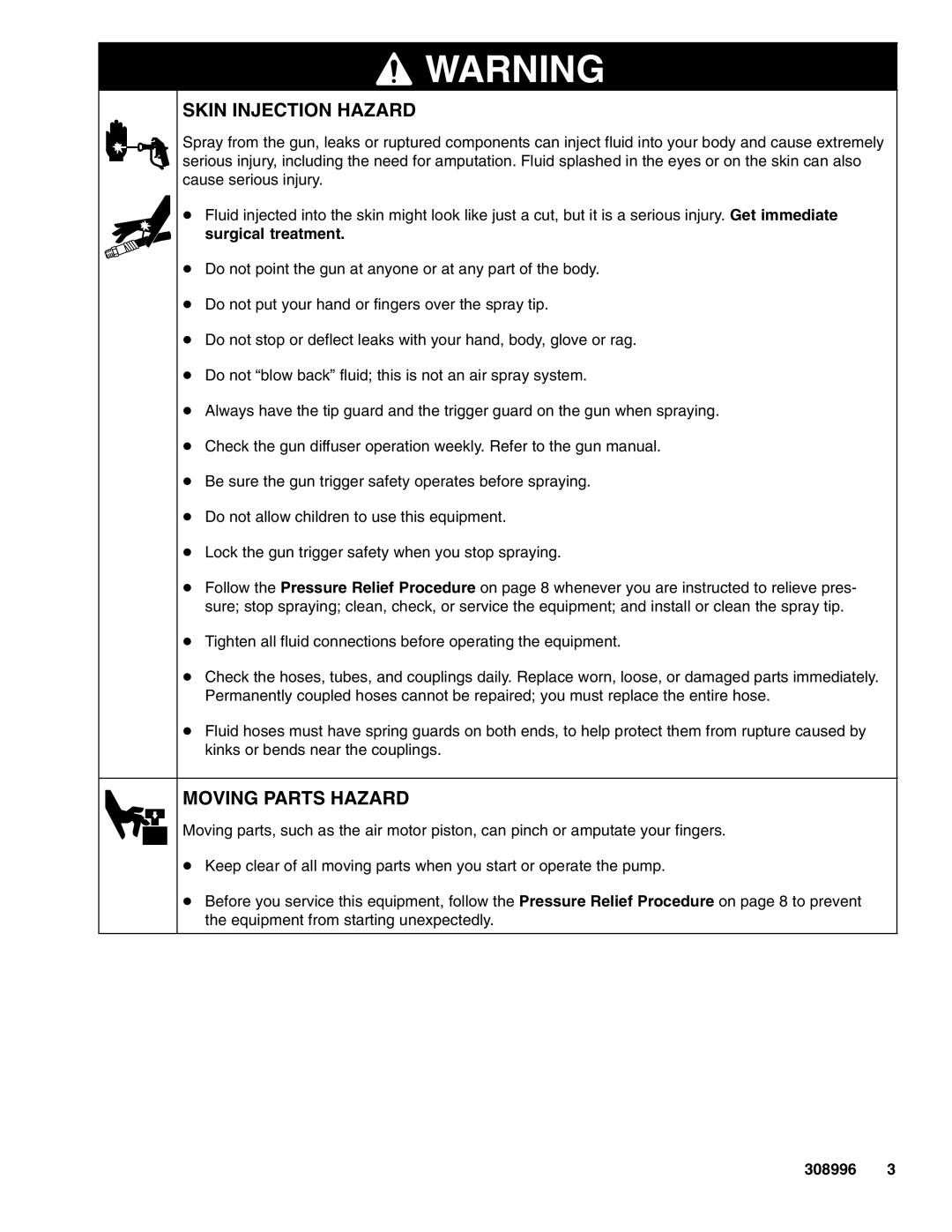 Hitachi 308996J important safety instructions Skin Injection Hazard 