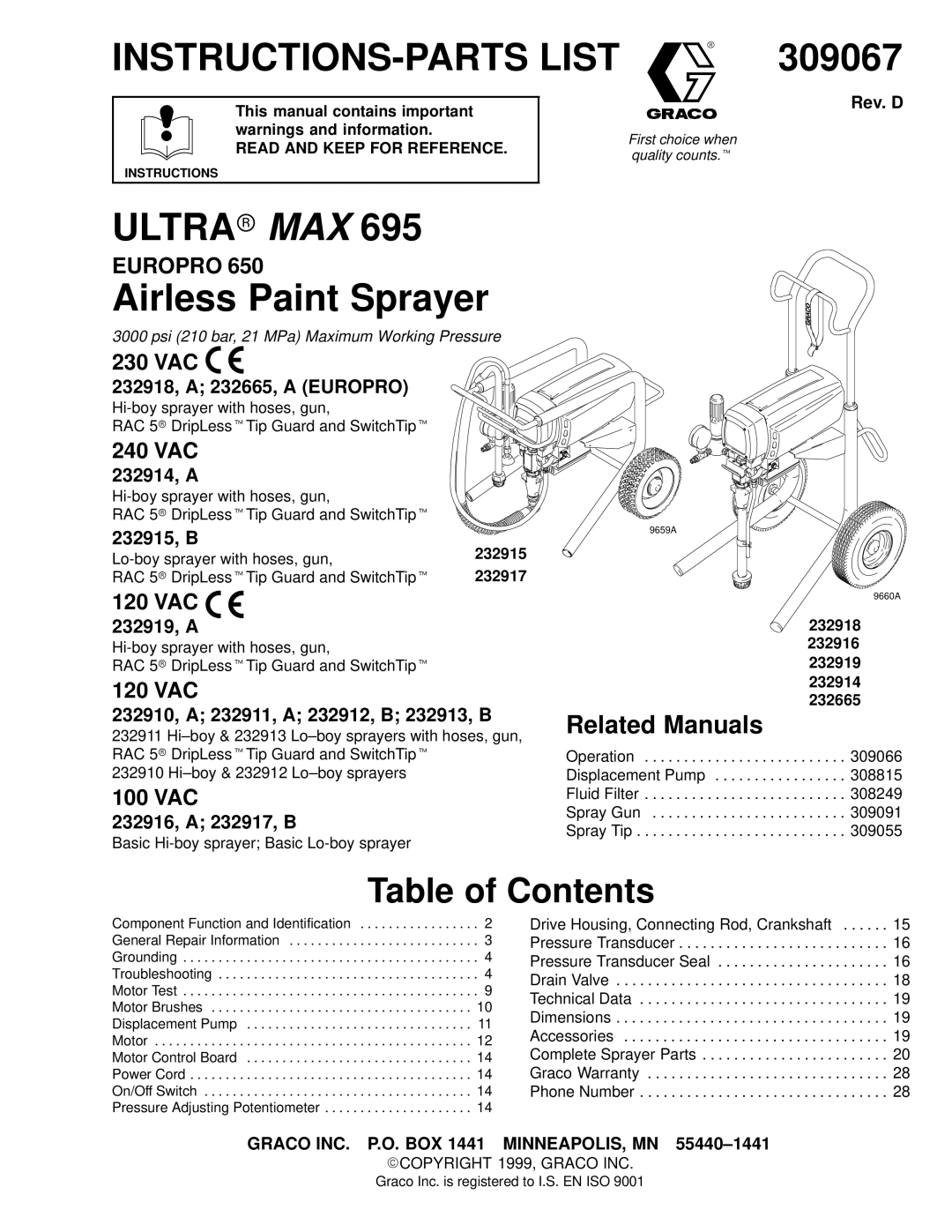 Hitachi 309067 dimensions ULTRAr MAX, Airless Paint Sprayer 