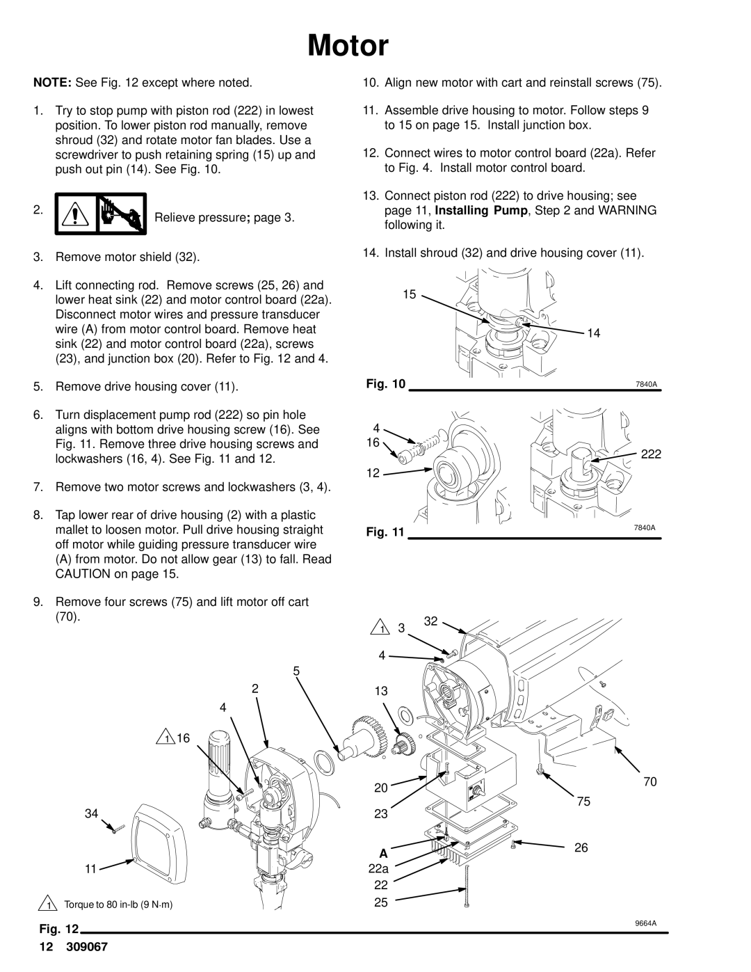 Hitachi 309067 dimensions Motor 