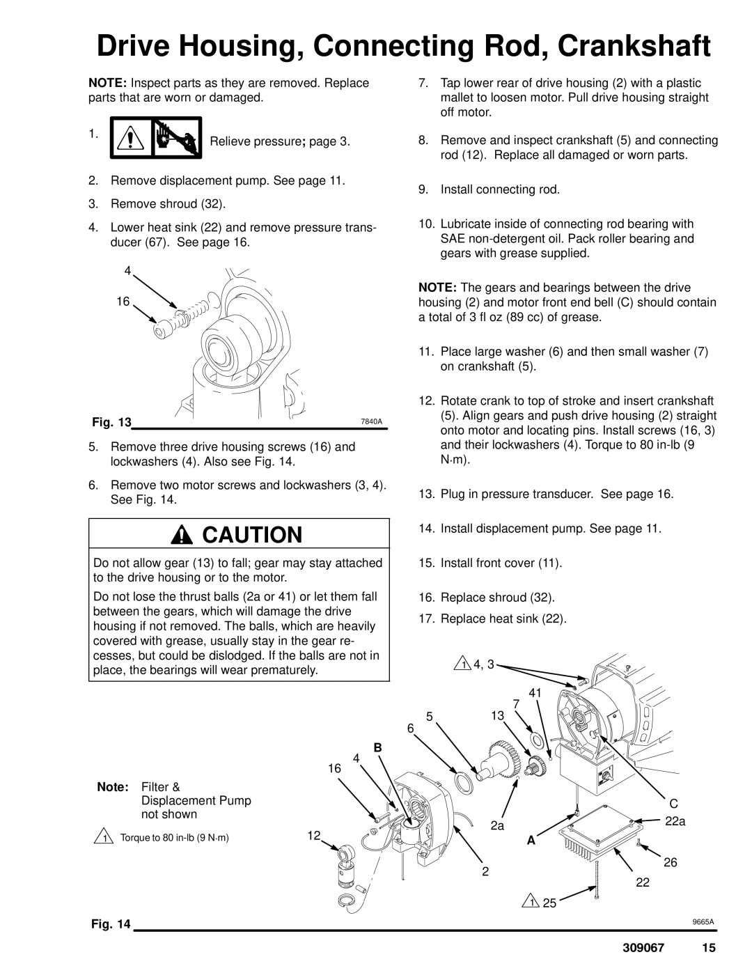 Hitachi 309067 dimensions Drive Housing, Connecting Rod, Crankshaft 