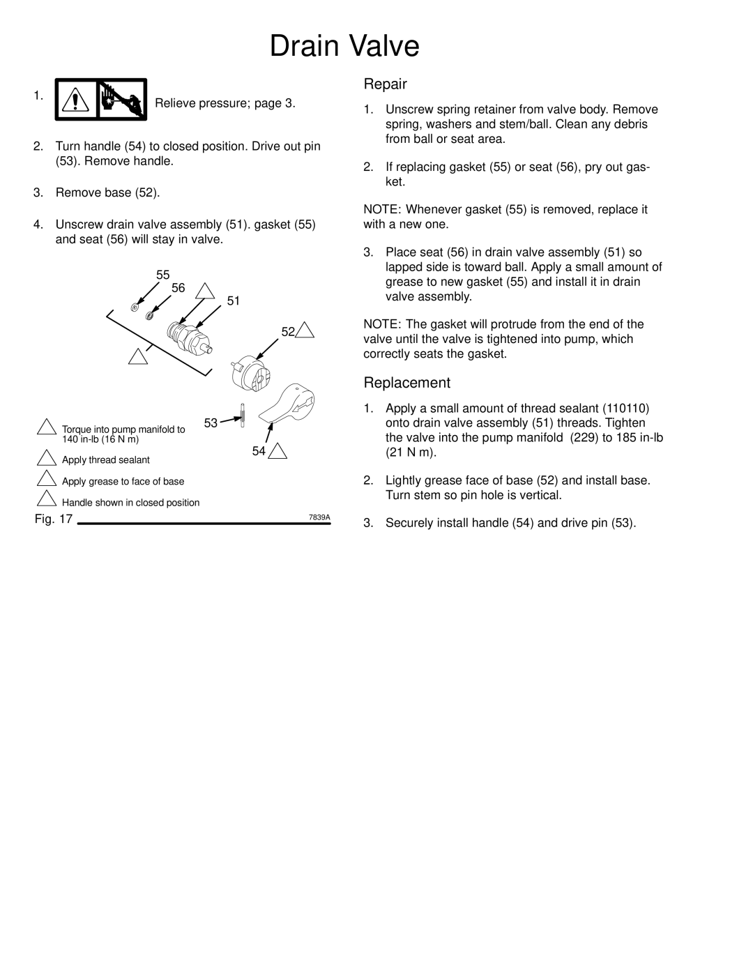 Hitachi 309067 dimensions Drain Valve, Repair, Replacement 