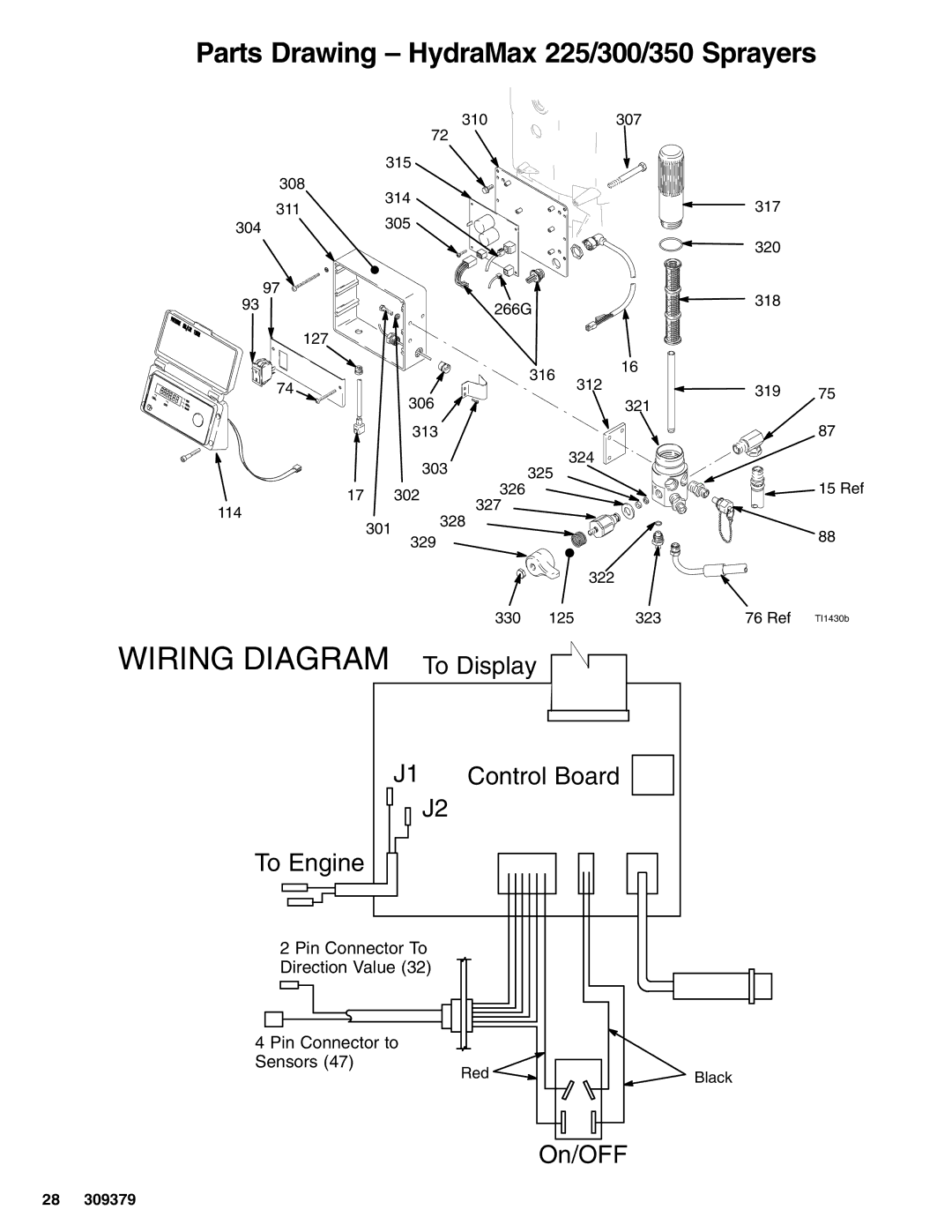 Hitachi 309379 warranty Wiring Diagram, Parts Drawing HydraMax 225/300/350 Sprayers 