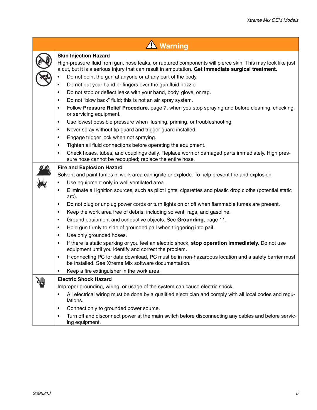 Hitachi 309521J important safety instructions Skin Injection Hazard, Fire and Explosion Hazard, Electric Shock Hazard 