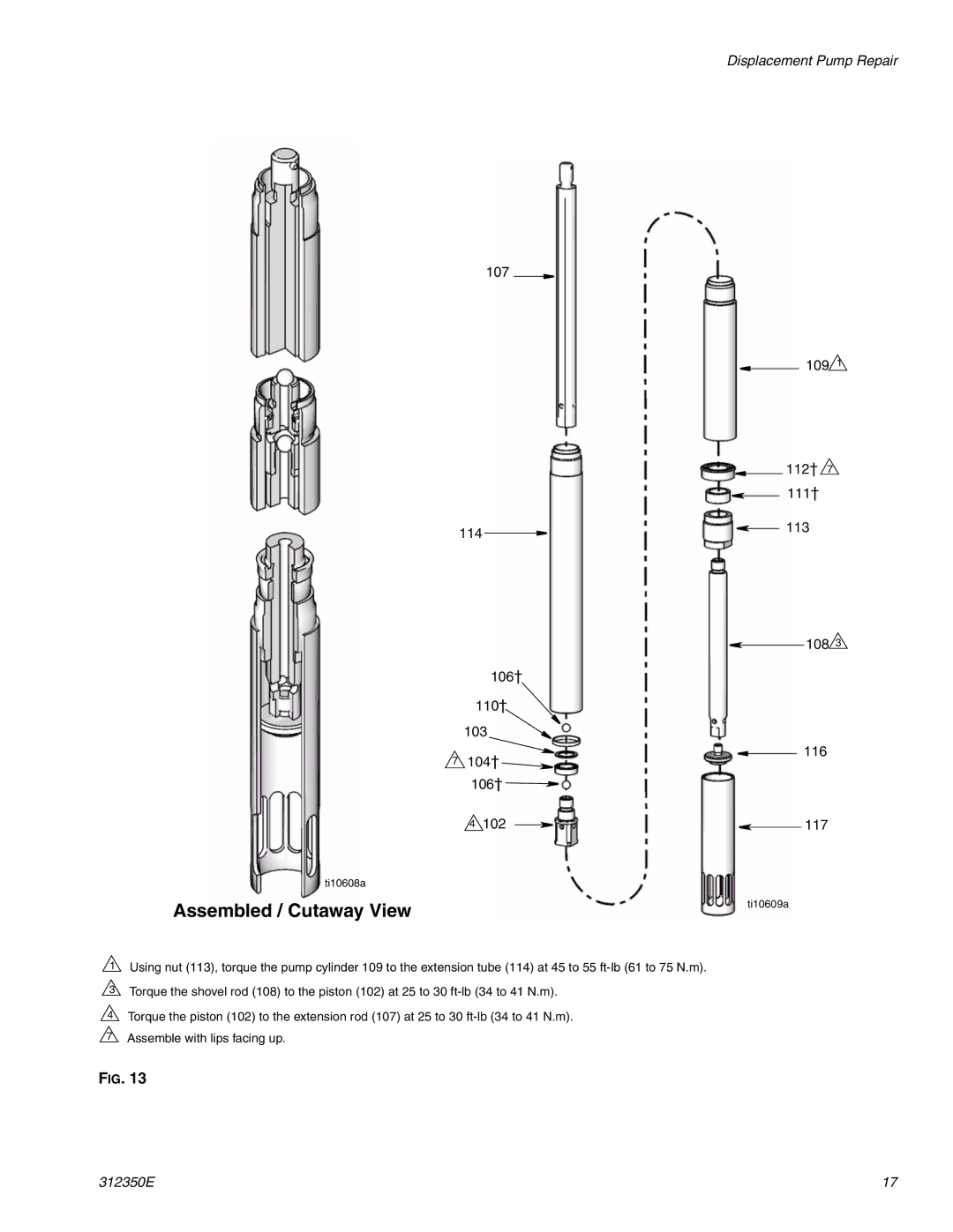 Hitachi 312350E important safety instructions Assembled / Cutaway View 