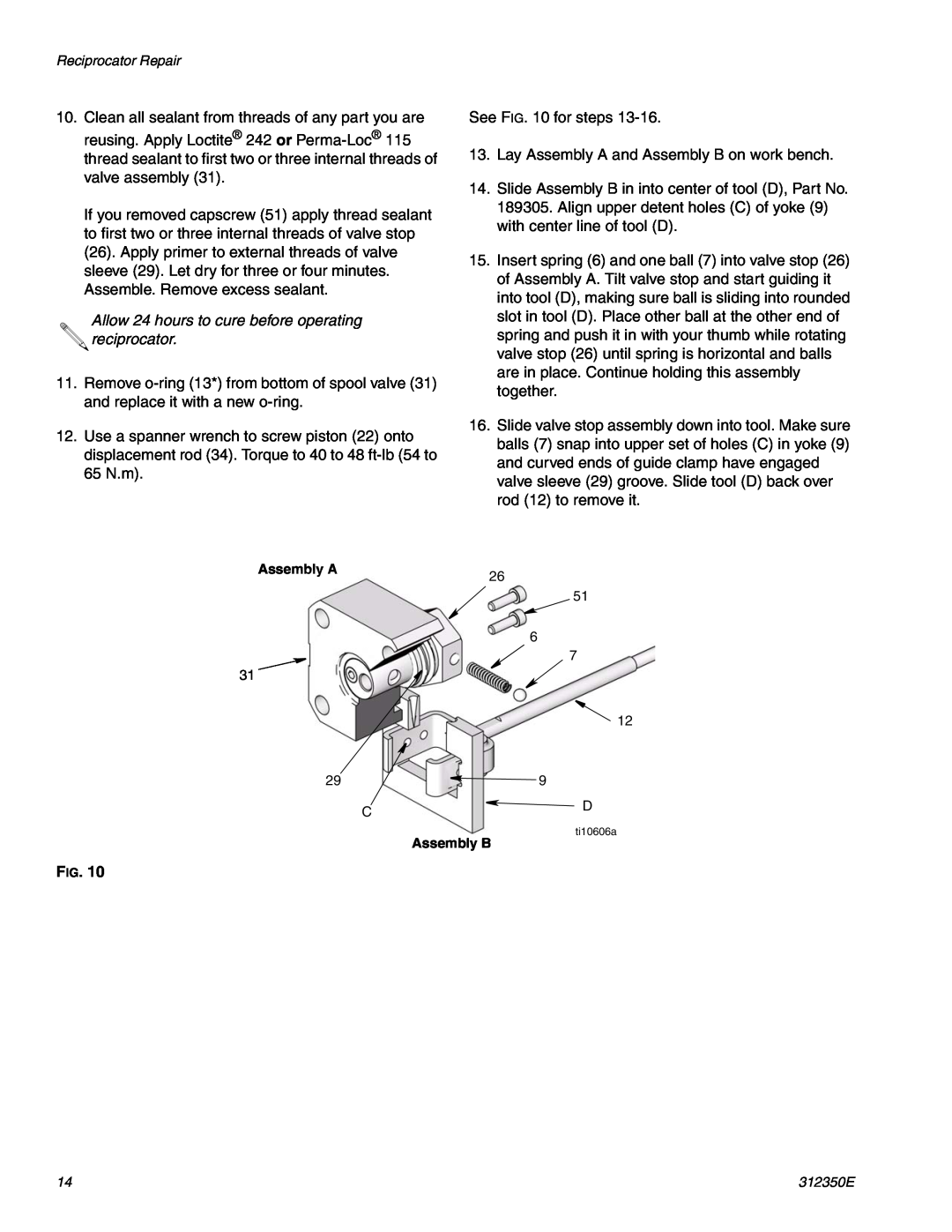 Hitachi 312350E important safety instructions See for steps 13. Lay Assembly A and Assembly B on work bench 