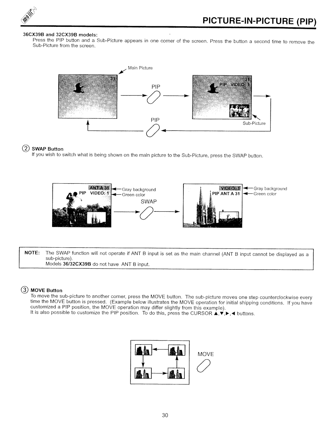 Hitachi 32CX39B manual 