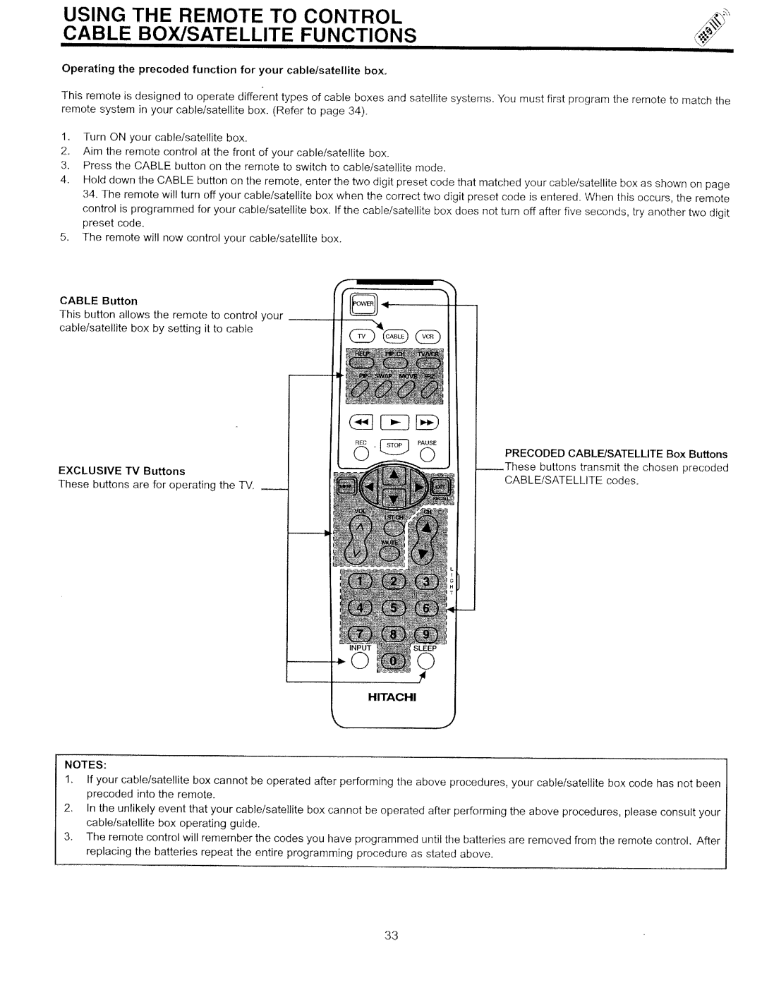 Hitachi 32CX39B manual 