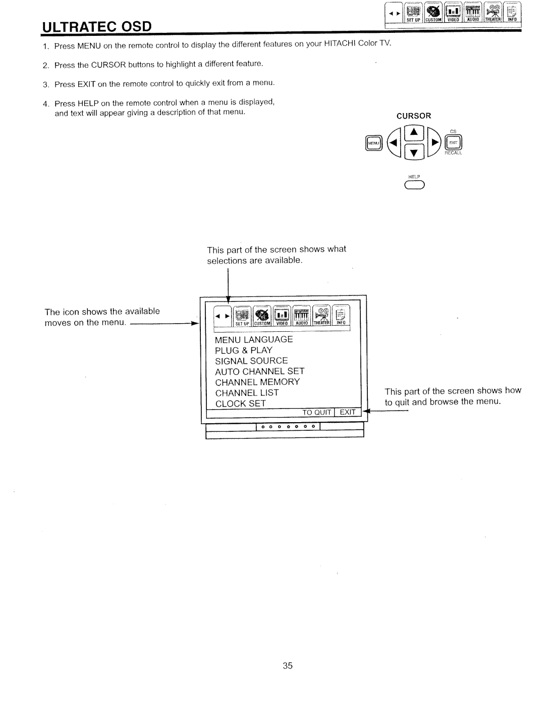 Hitachi 32CX39B manual 