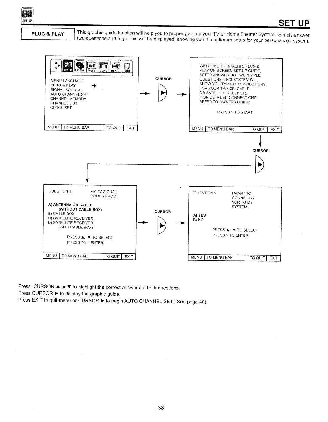 Hitachi 32CX39B manual 