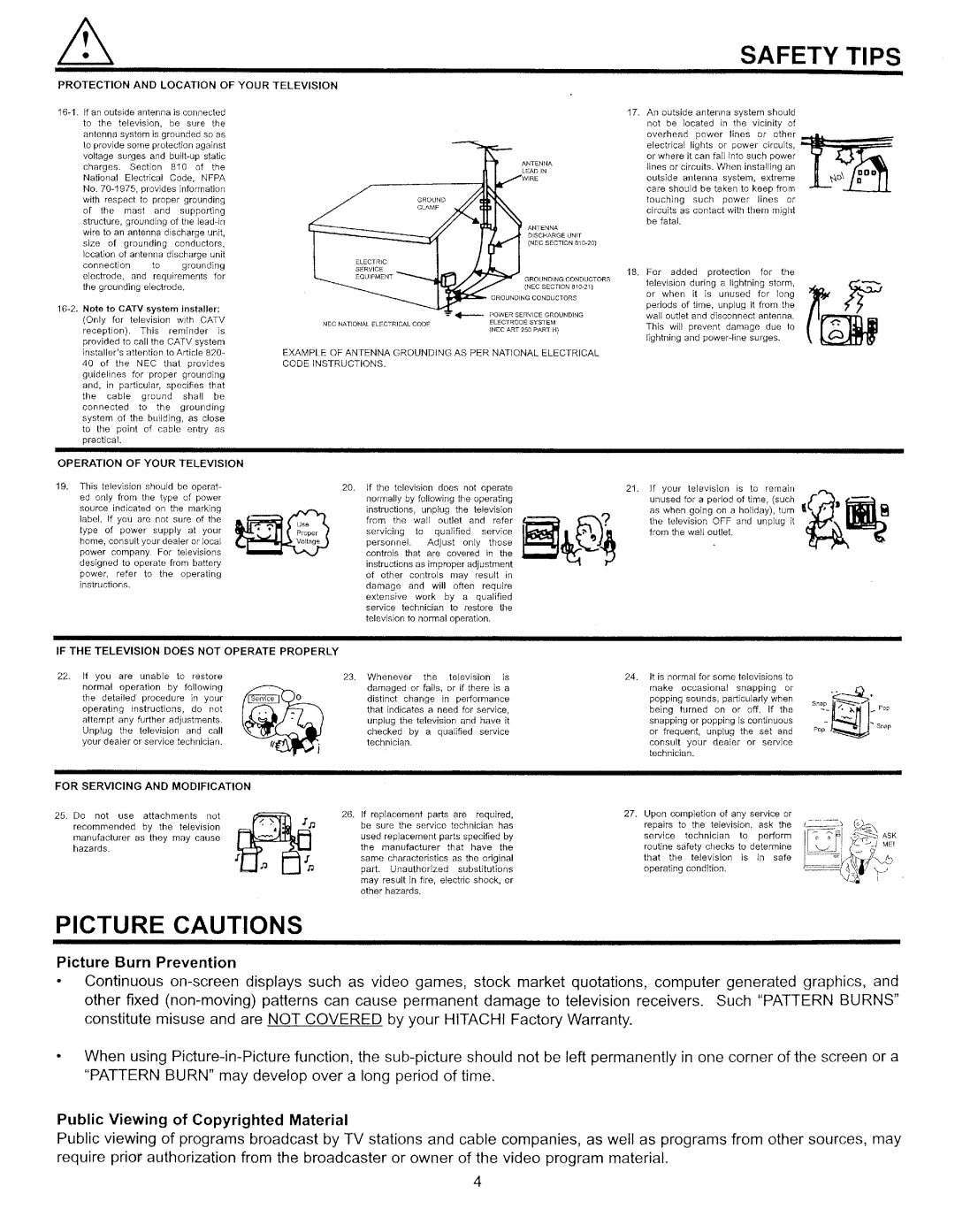 Hitachi 32CX39B manual 