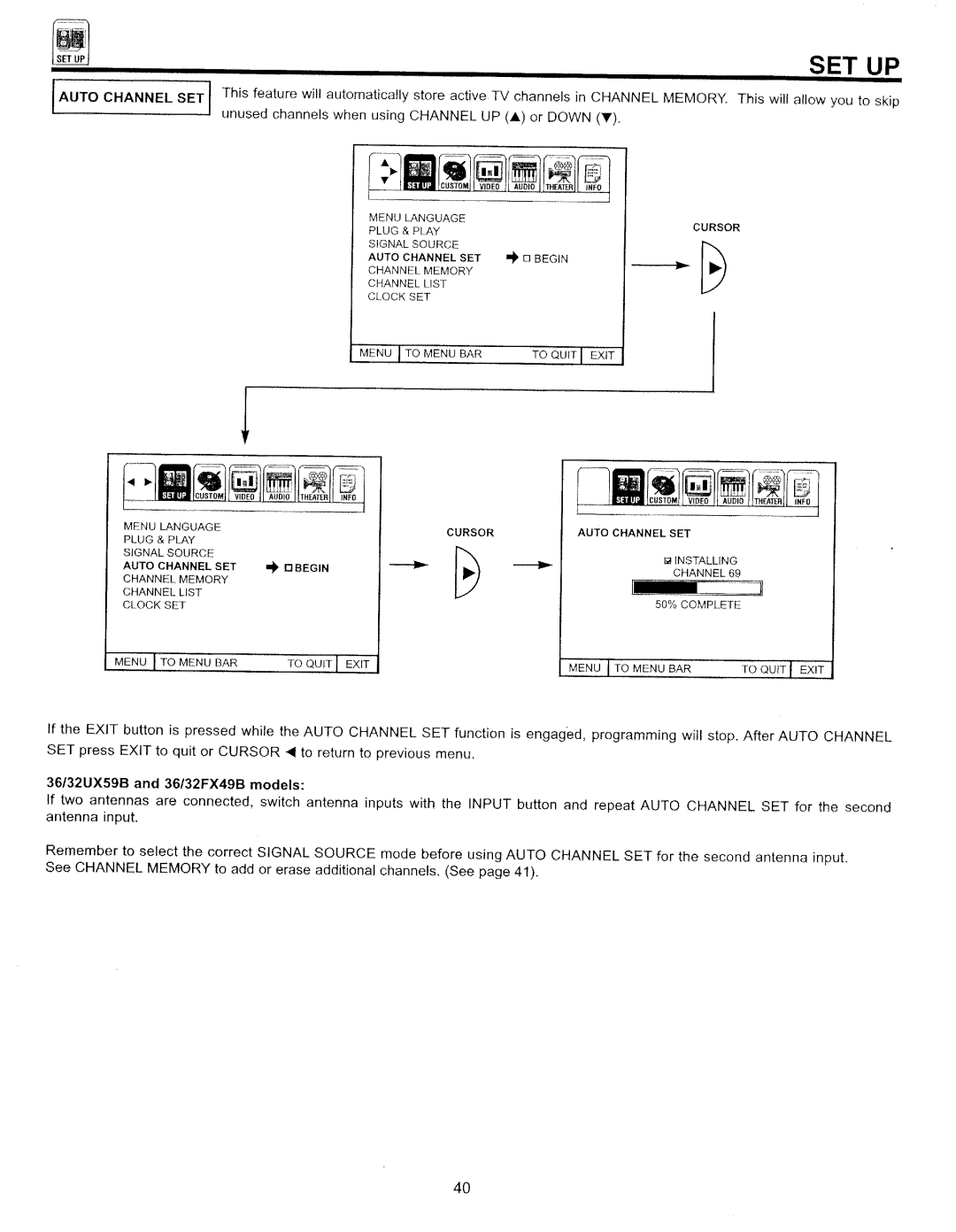 Hitachi 32CX39B manual 